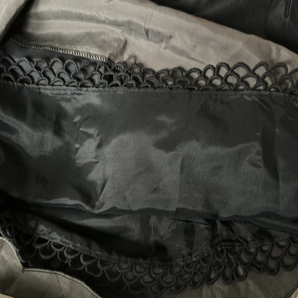 Anthropologie dress burnt orange black gray size 2 Barbie core silk - Picture 13 of 14